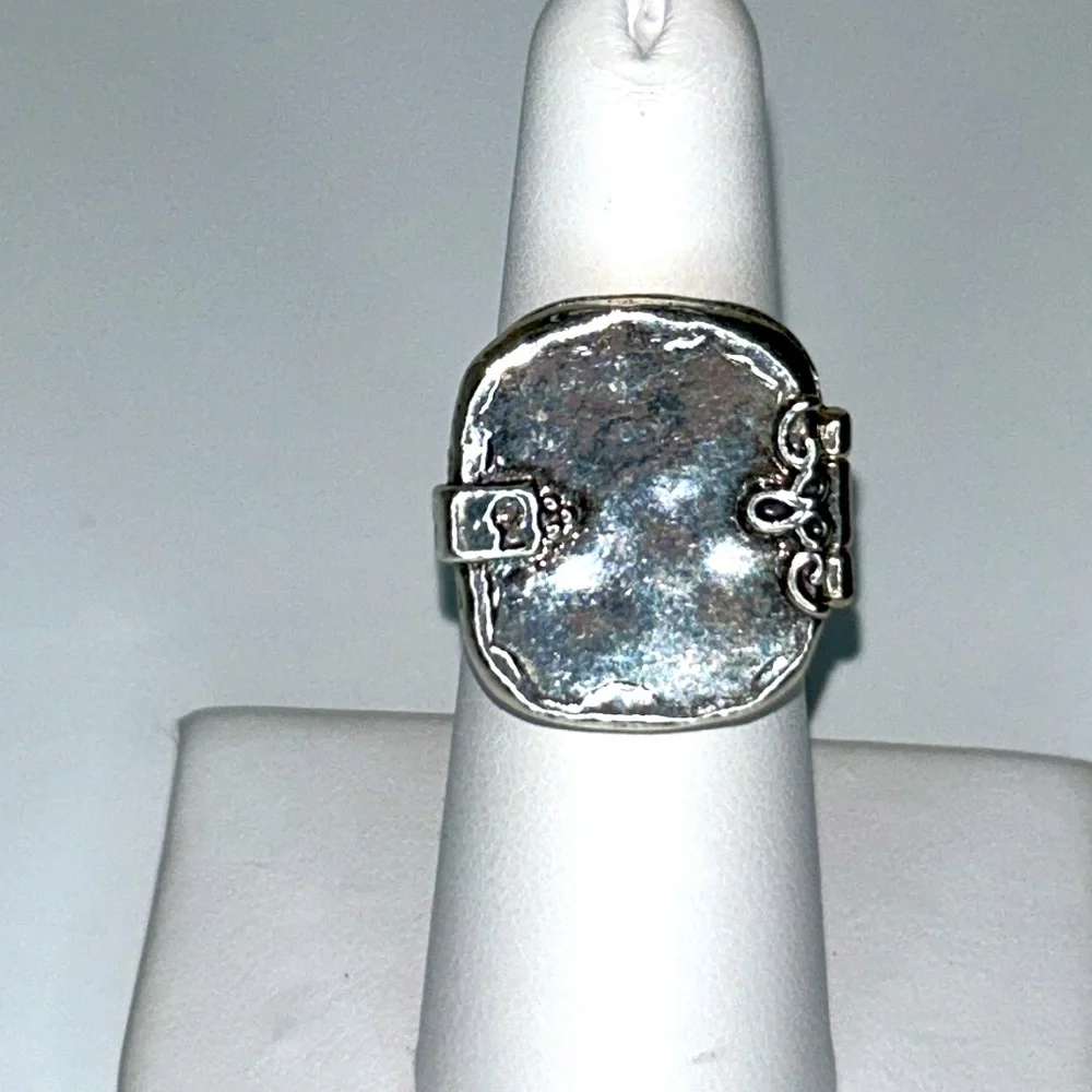 NWT Passage to Israel Sterling Silver Genuine Amethyst Heart Locket Ring